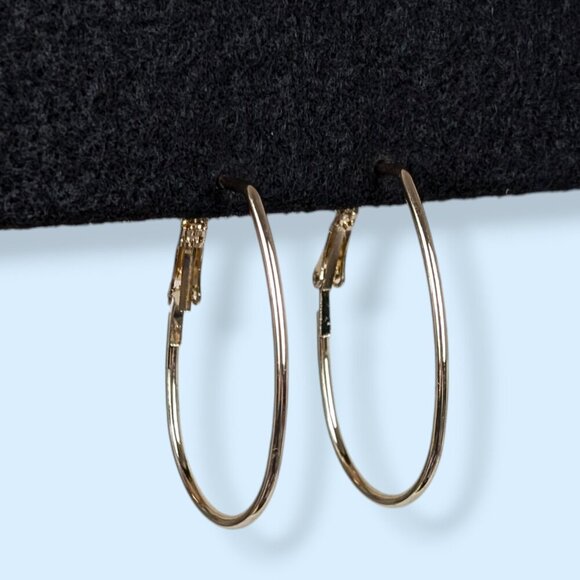 (2/$20) Rounded Rectangle Hoop Earrings - Picture 1 of 5